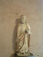 Statue de St Andre, pierre, XVIeme, prov. Salsigne (Aude), Musee de Carcassonne (1)